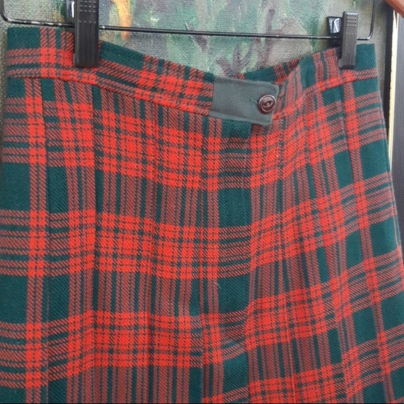 Vintage High Waist Plaid Pleated Skirt - Picture 7 of 16